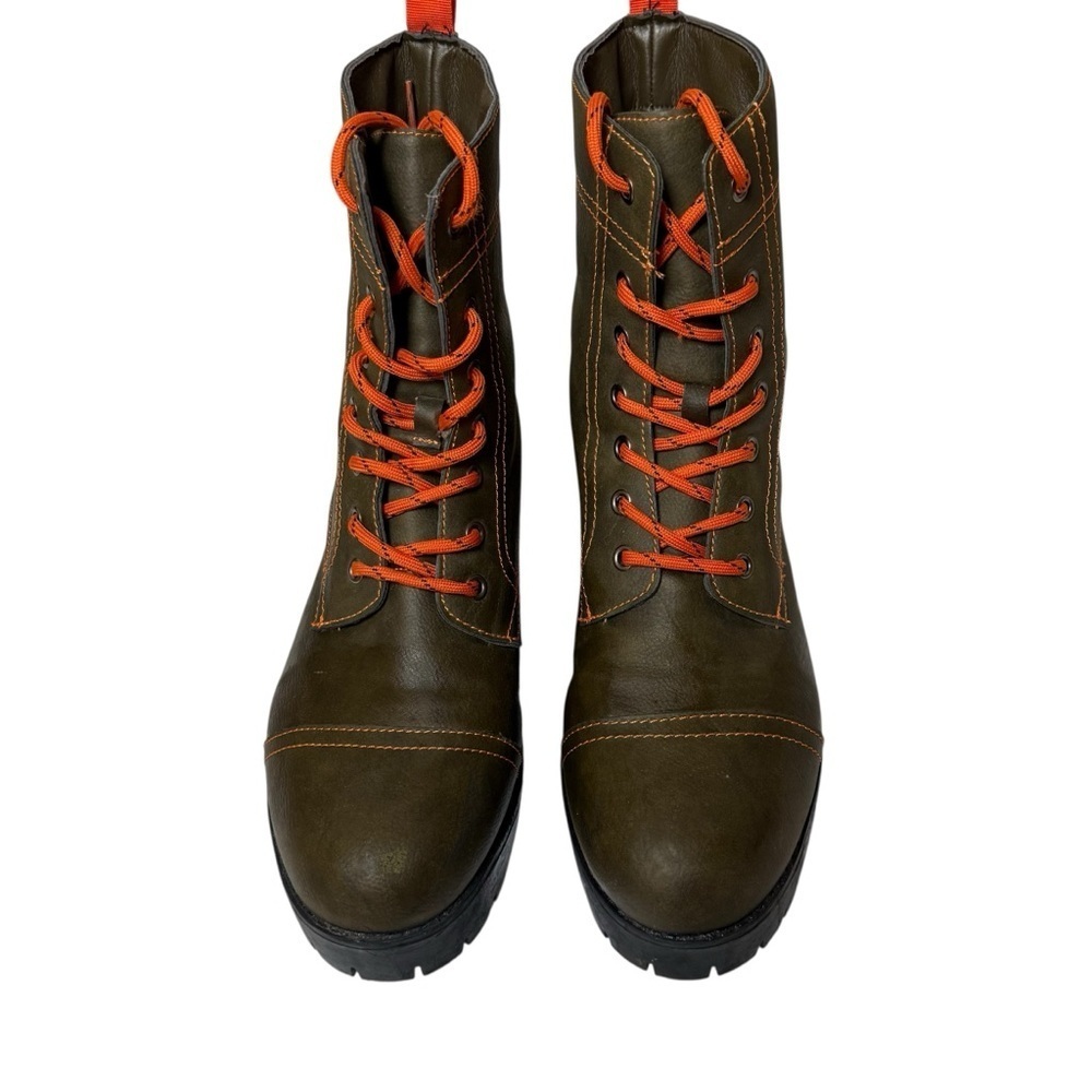 Seven7 Olive Green Lace Up Boots. Size 11 - Picture 2 of 13